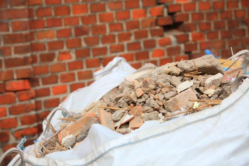 Commercial construction site with debris cleared